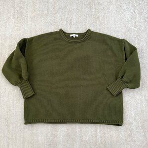 Madewell Conway 100% Cotton Green Boxy Sweater S